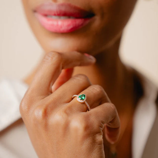 Burren 'Blue Jeans' Ring - Emerald