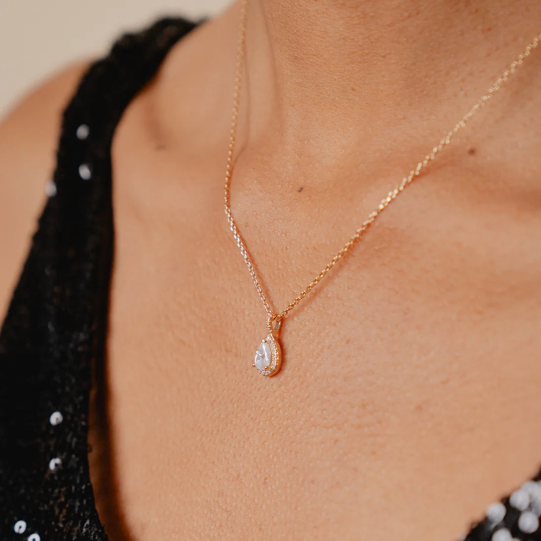 Blue Jeans Cz Necklace
