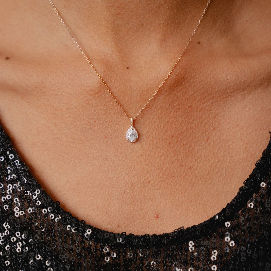 Blue Jeans Cz Necklace
