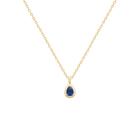 Burren 'Blue Jeans' Sapphire Blue Pendant Necklace