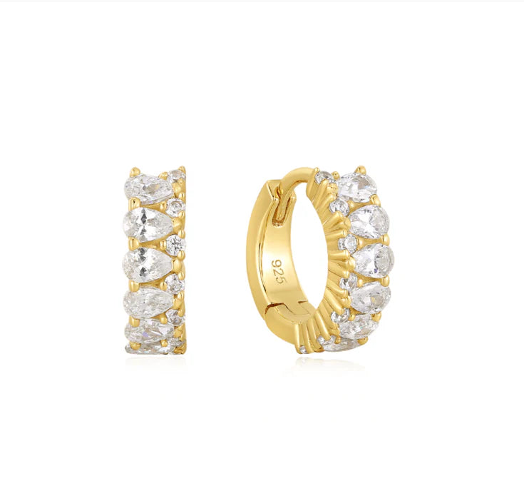 Burren Safe Haven Cz Hoop Earrings