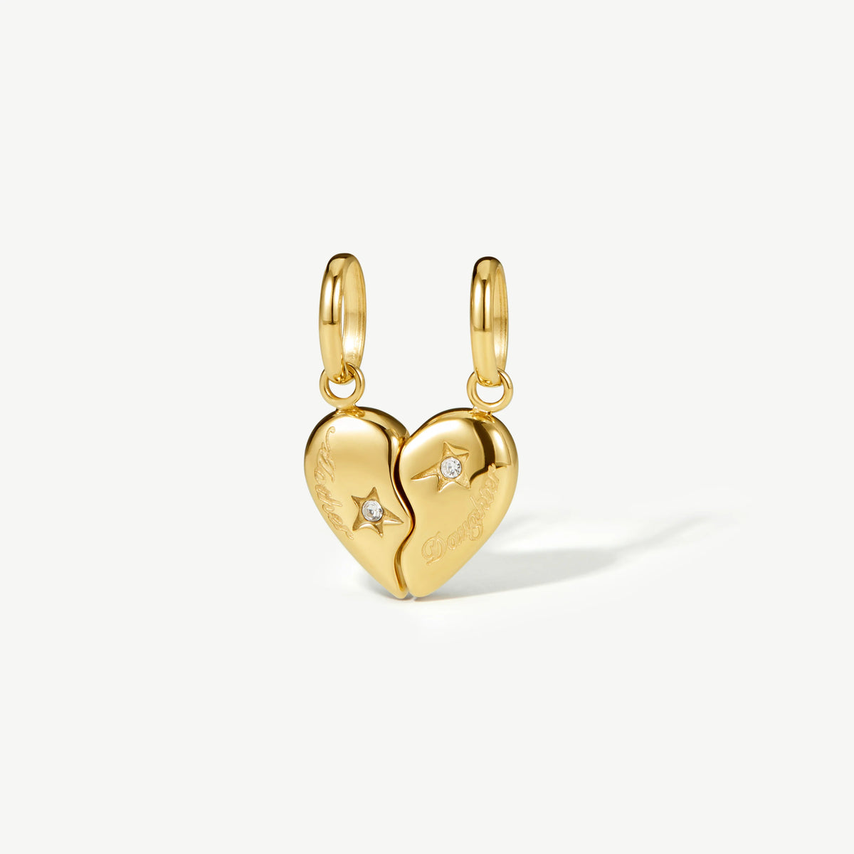 Mother/Daughter Heart Charm Set