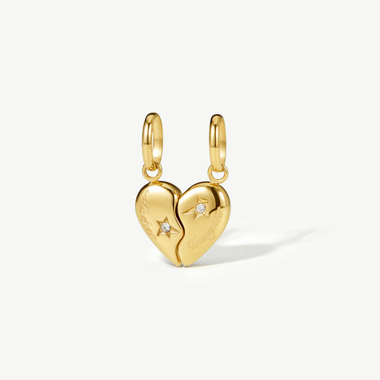 Mother/Daughter Heart Charm Set