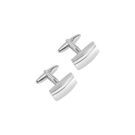 Classic Curved Metal Cufflinks