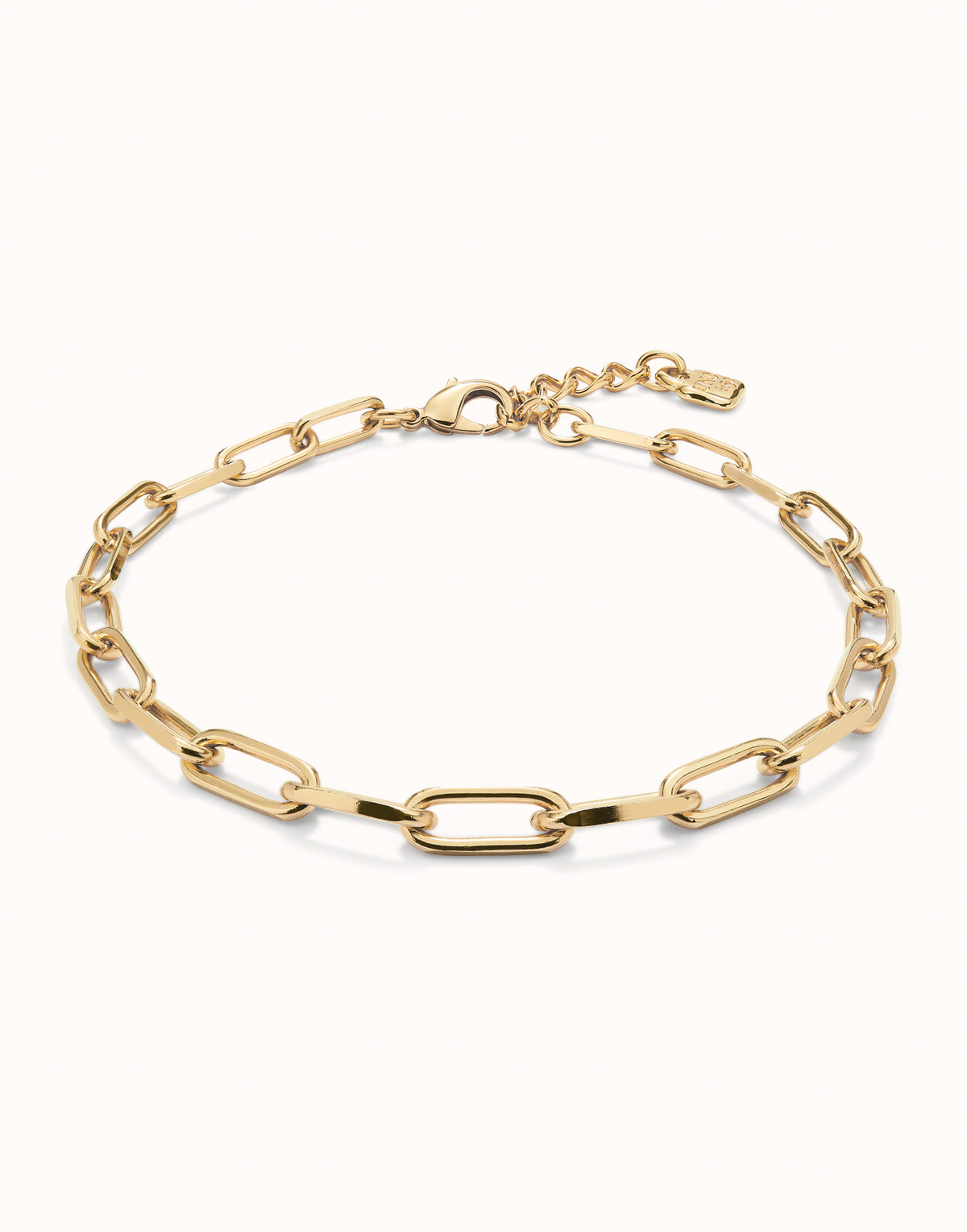 Short oval link chain necklace
