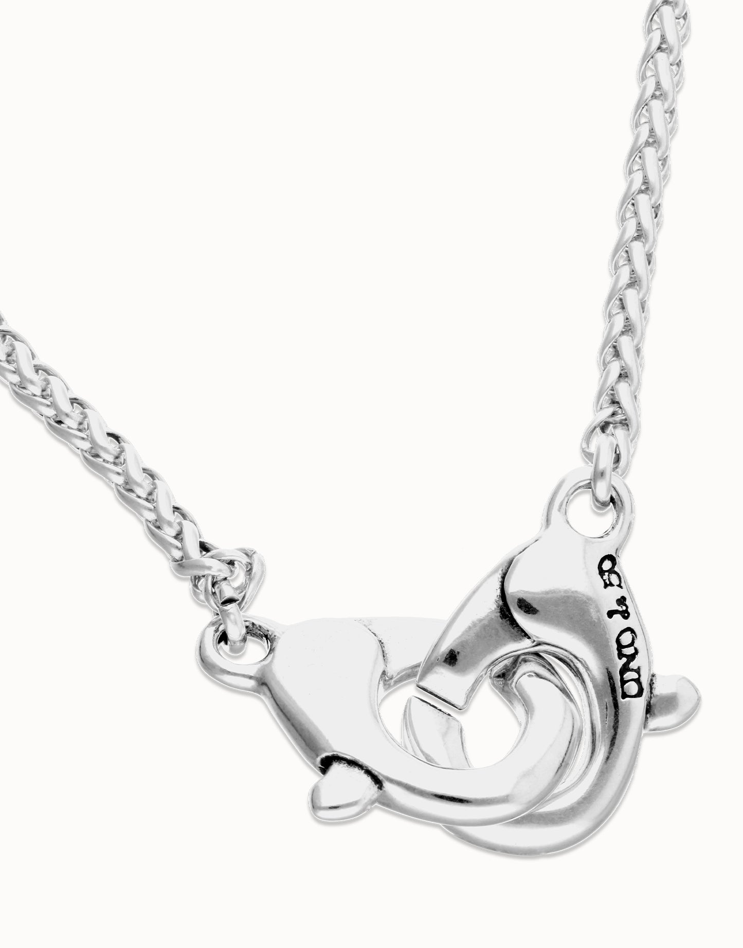 Necklace with intertwined carabiner