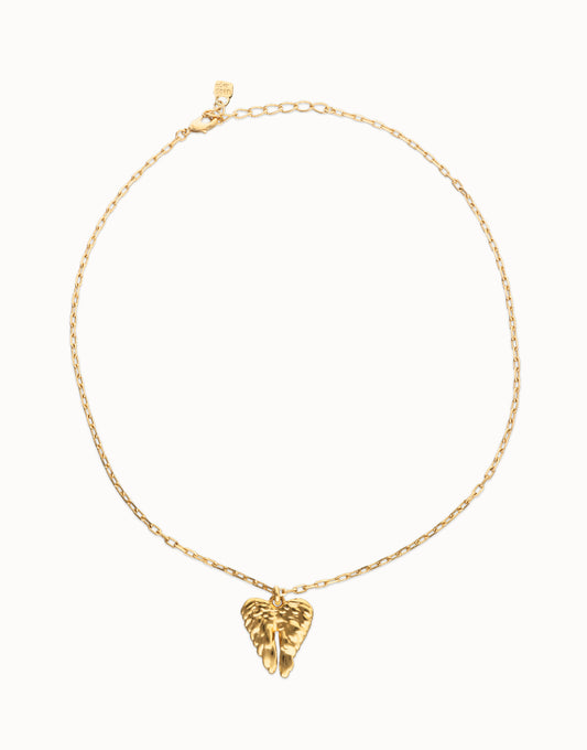 Golden necklace with wing detail