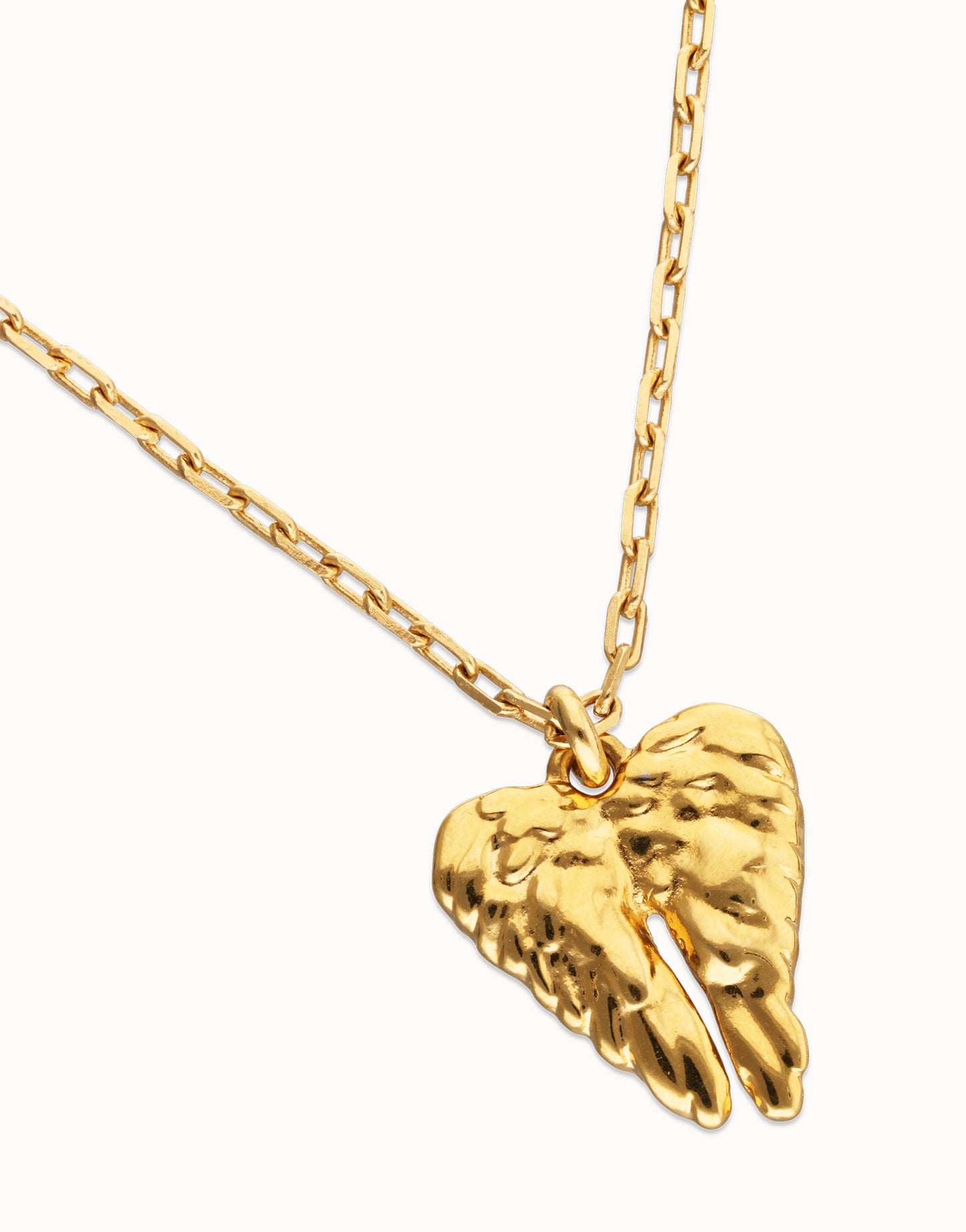 Golden necklace with wing detail