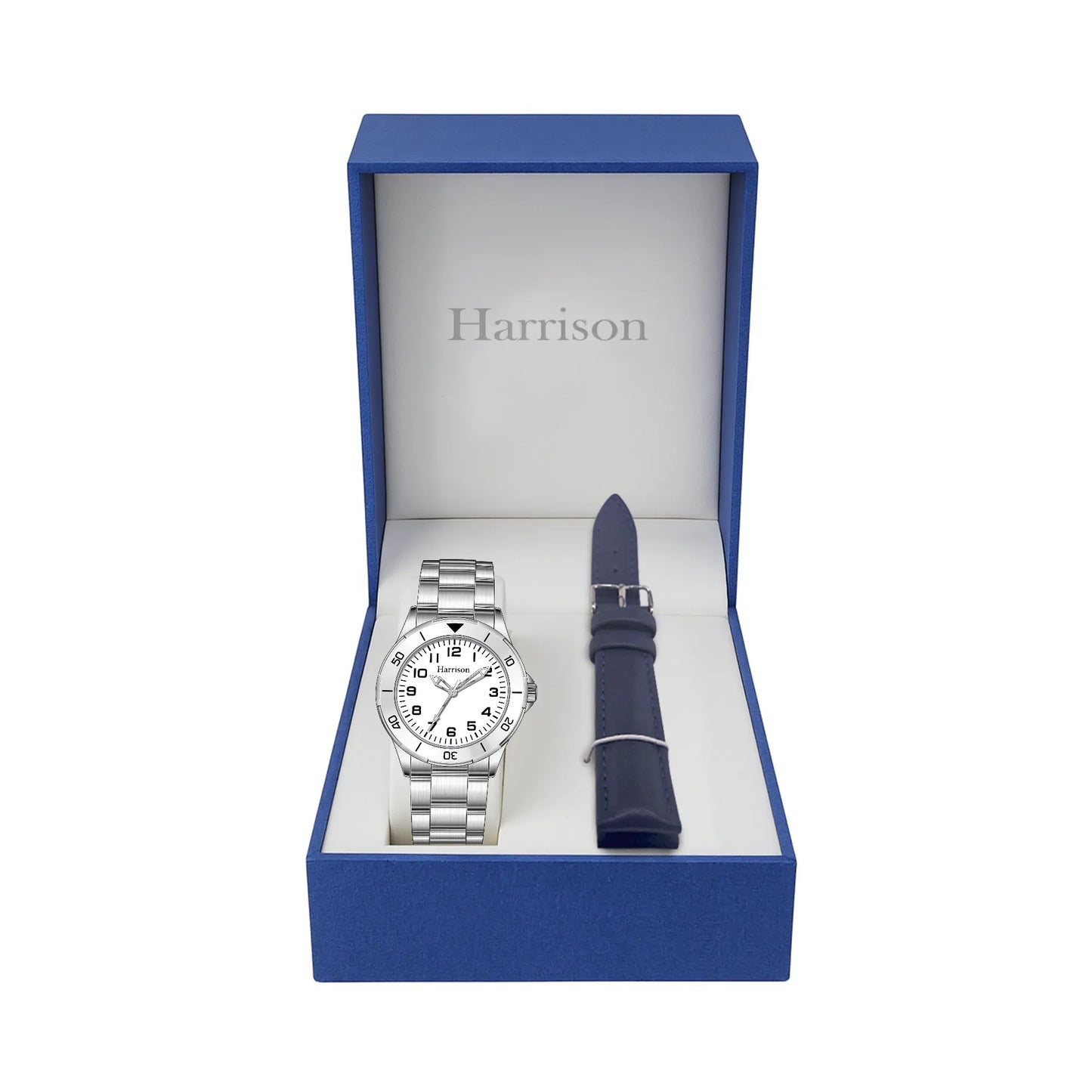 Boys White Dial Watch Gift Set
