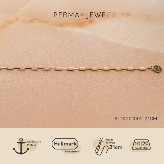 Yellow Gold Elongated Oval Rolo Bracelet