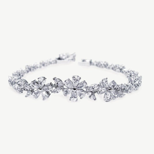 Cherish Crystal Floral Bracelet