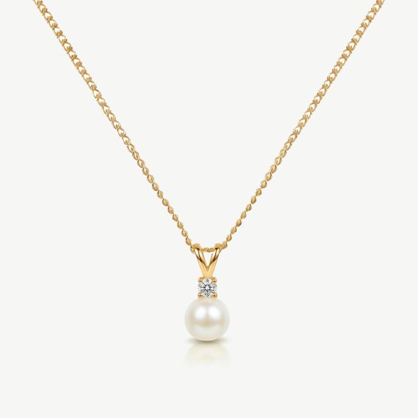 Classic Gold Crystal Pearl Dainty Pendant