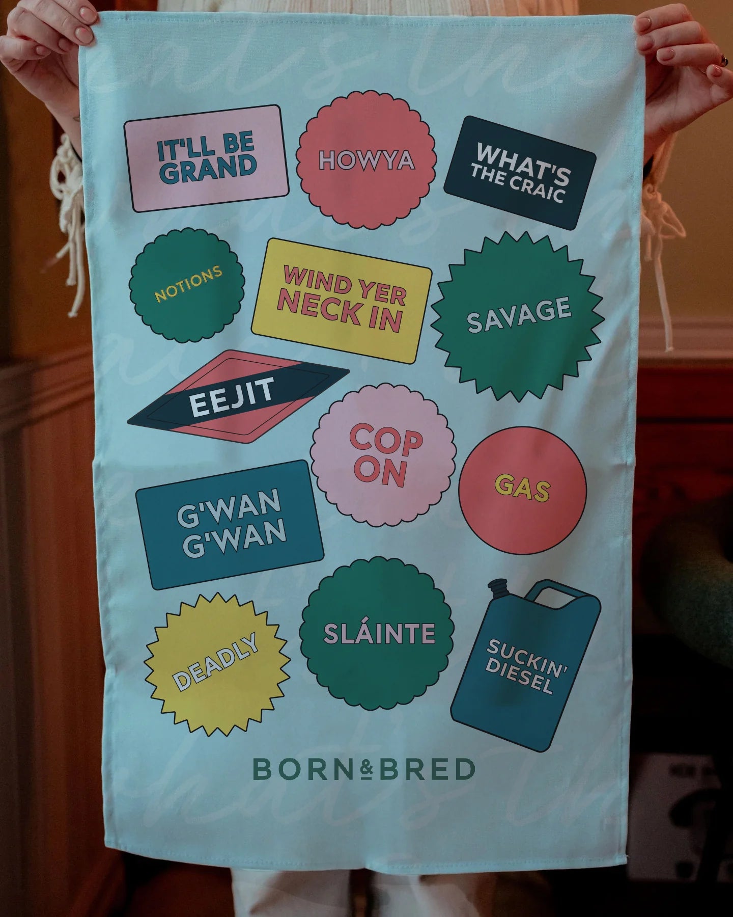 Irish Slogan Tea Towel