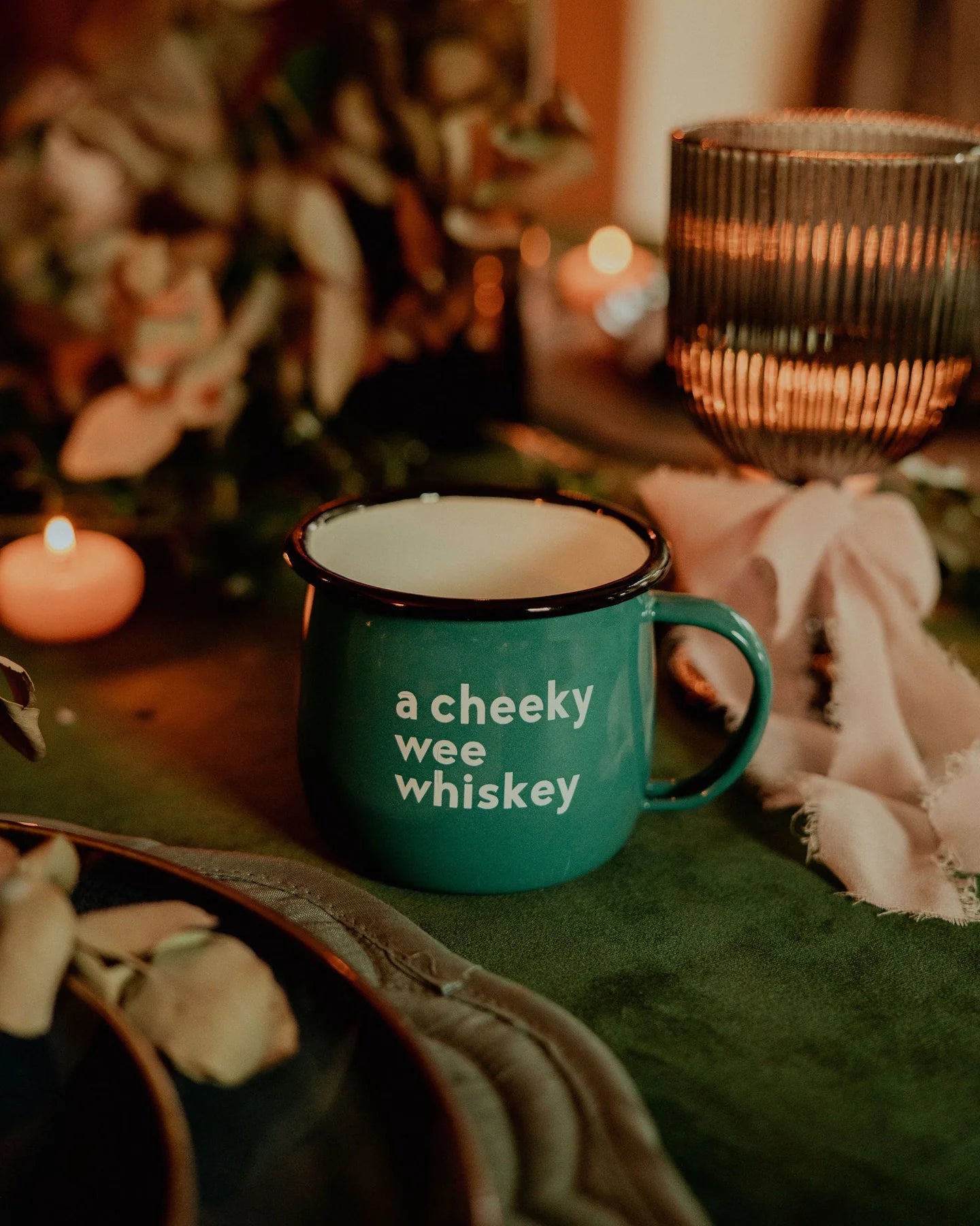 A Cheeky Wee Whiskey Enamel Mug