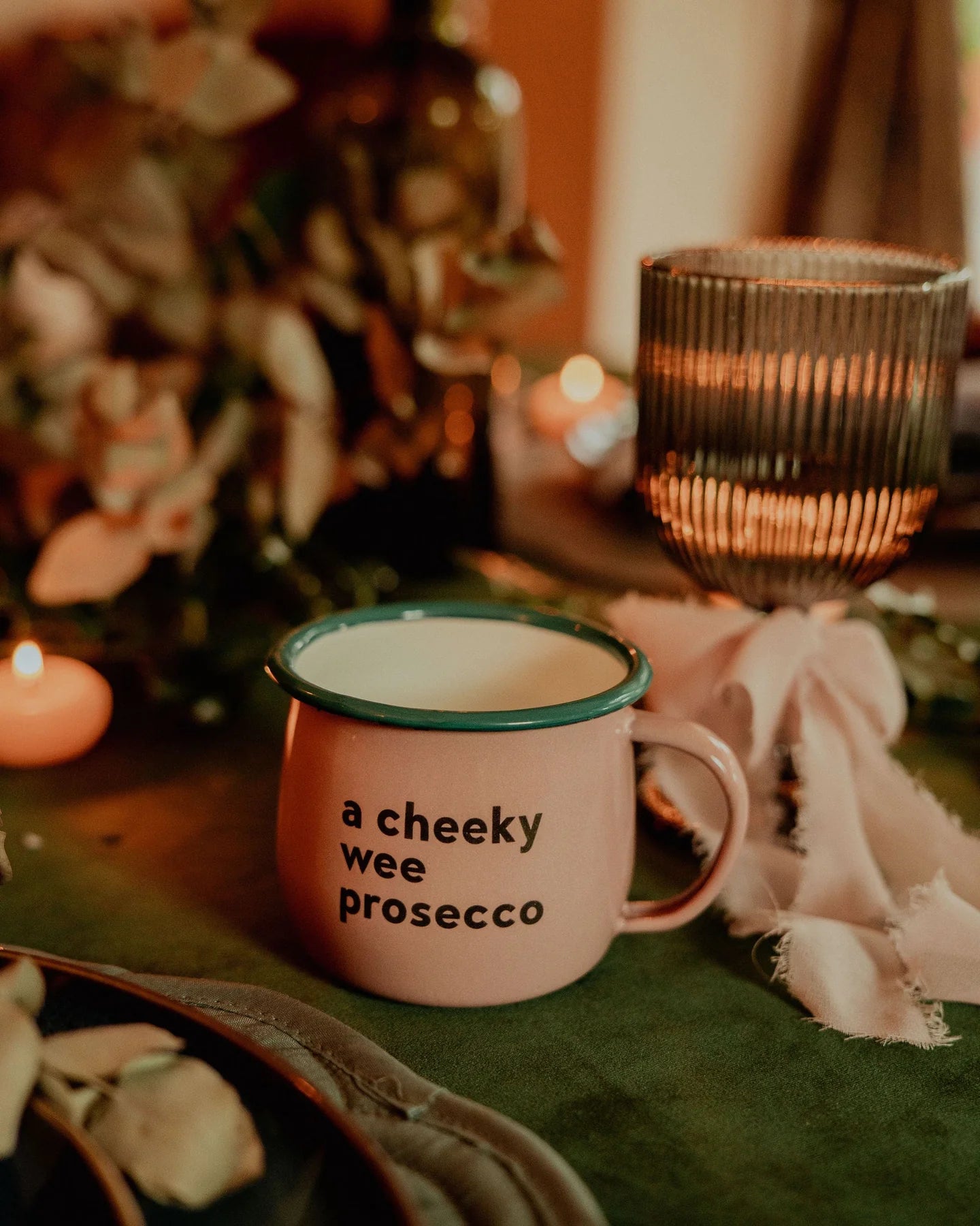 A Cheeky Wee Prosecco Enamel Mug