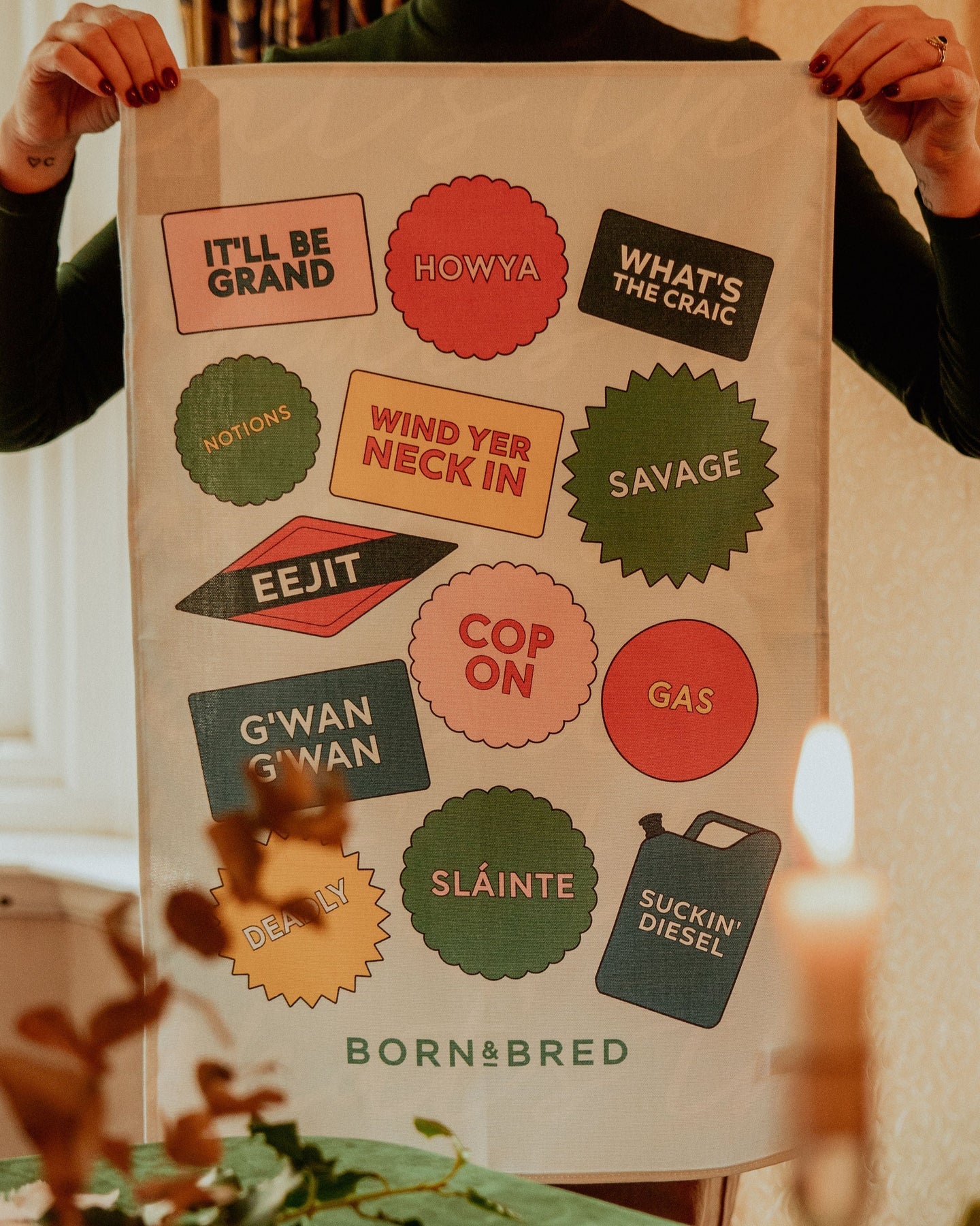 Irish Slogan Tea Towel