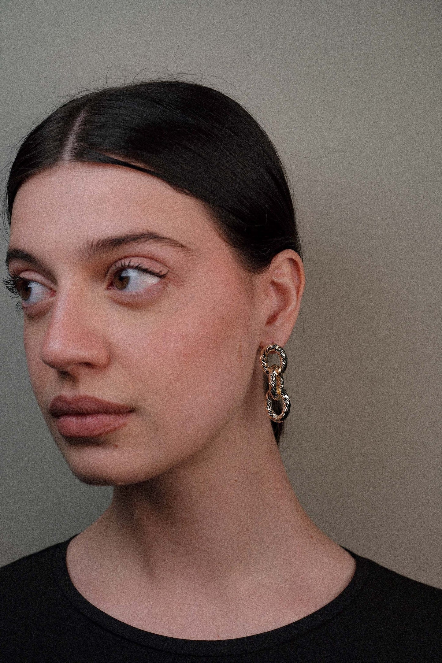 Diamond Cut Gold Tone Drop earrings