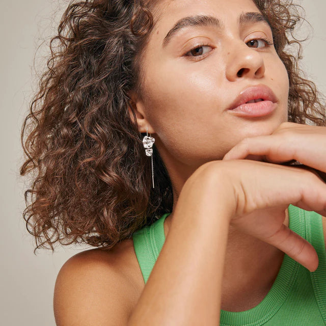 Silver Kim Drop Earrings
