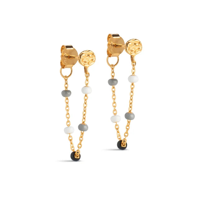 Gold Lola Earrings -  Salt & Pepper