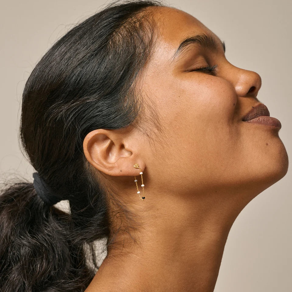 Gold Lola Earrings -  Salt & Pepper