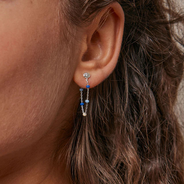Silver Marine Enamel Lola Earrings