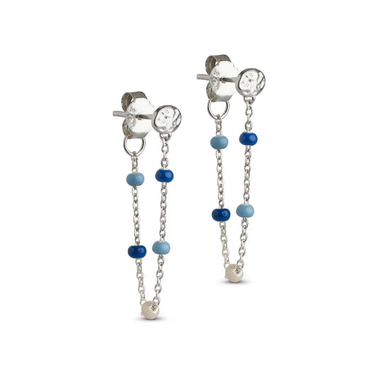 Silver Marine Enamel Lola Earrings