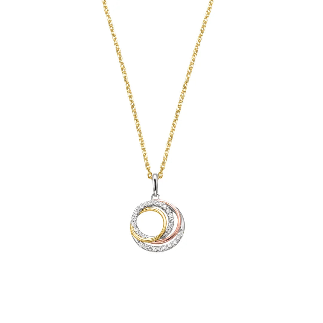 9ct Gold Trio Tone Élora Necklace