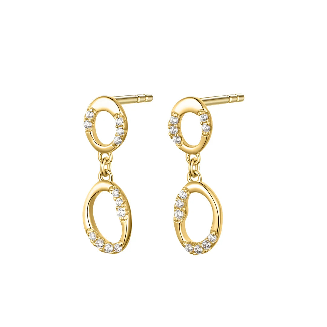 9ct Gold Èlance Drop Earrings