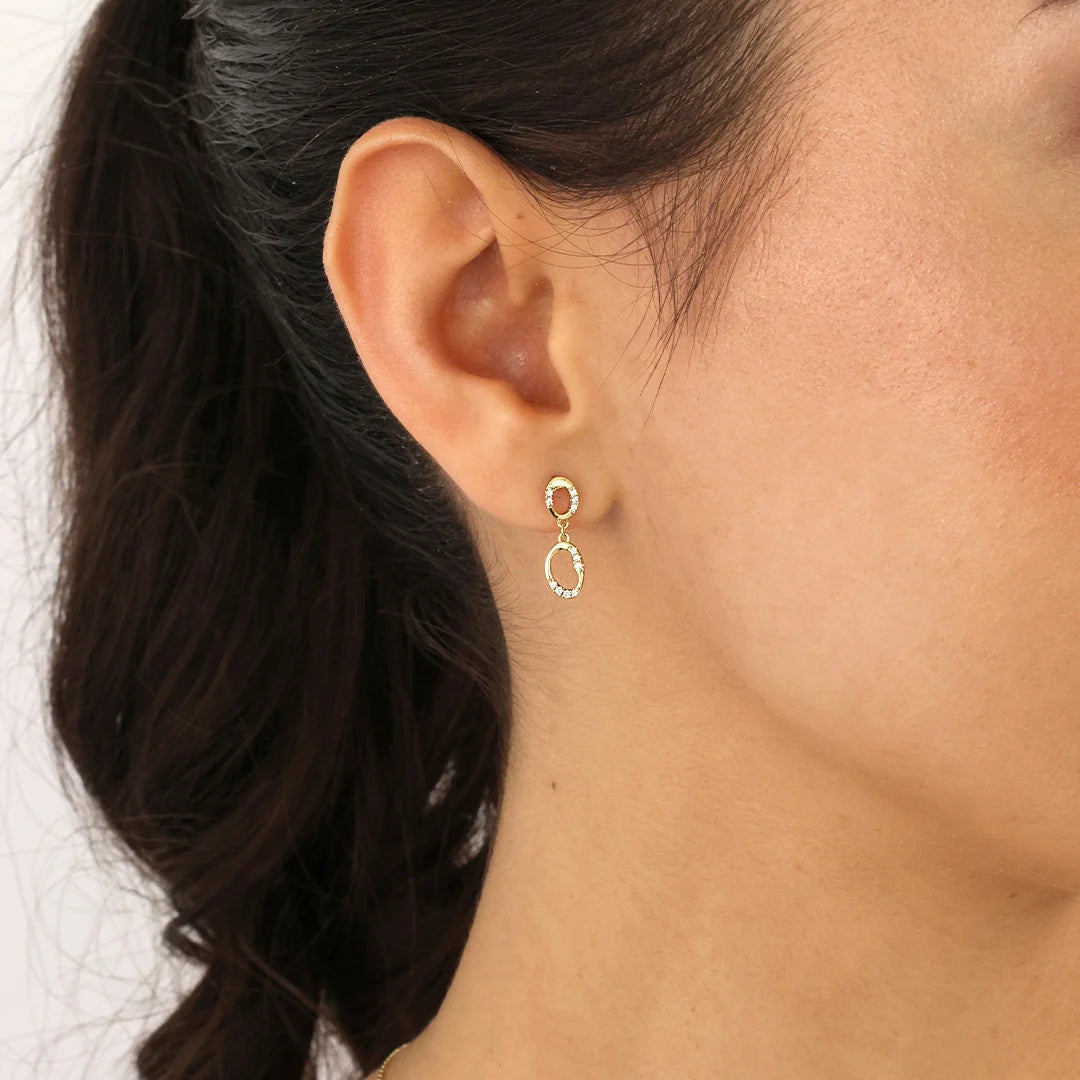 9ct Gold Èlance Drop Earrings