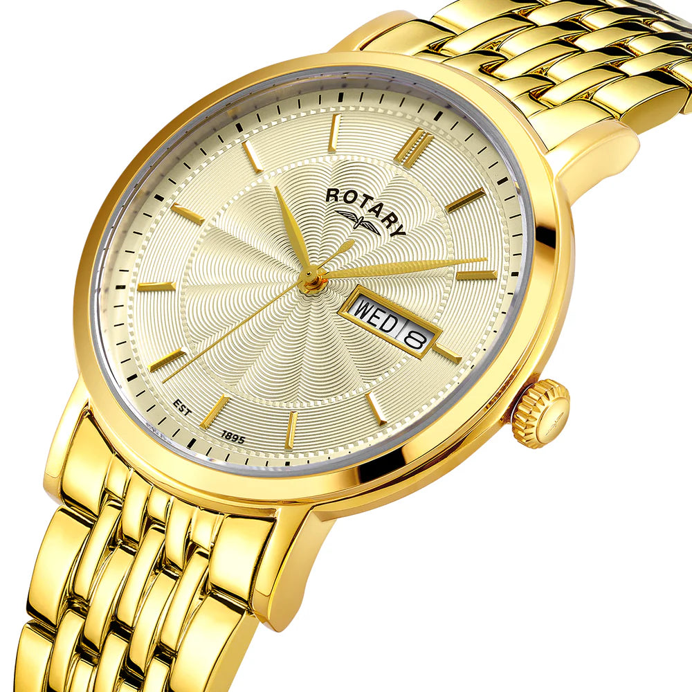 Rotary Heritage Gents Gold Watch