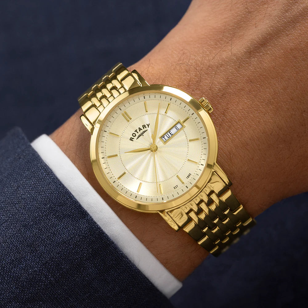 Rotary Heritage Gents Gold Watch