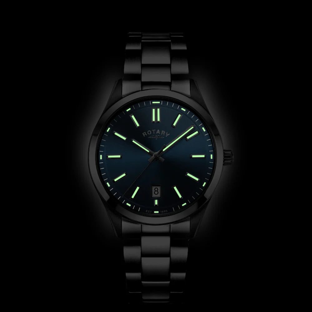 Rotary Men's SS Bracelet Blue Dial