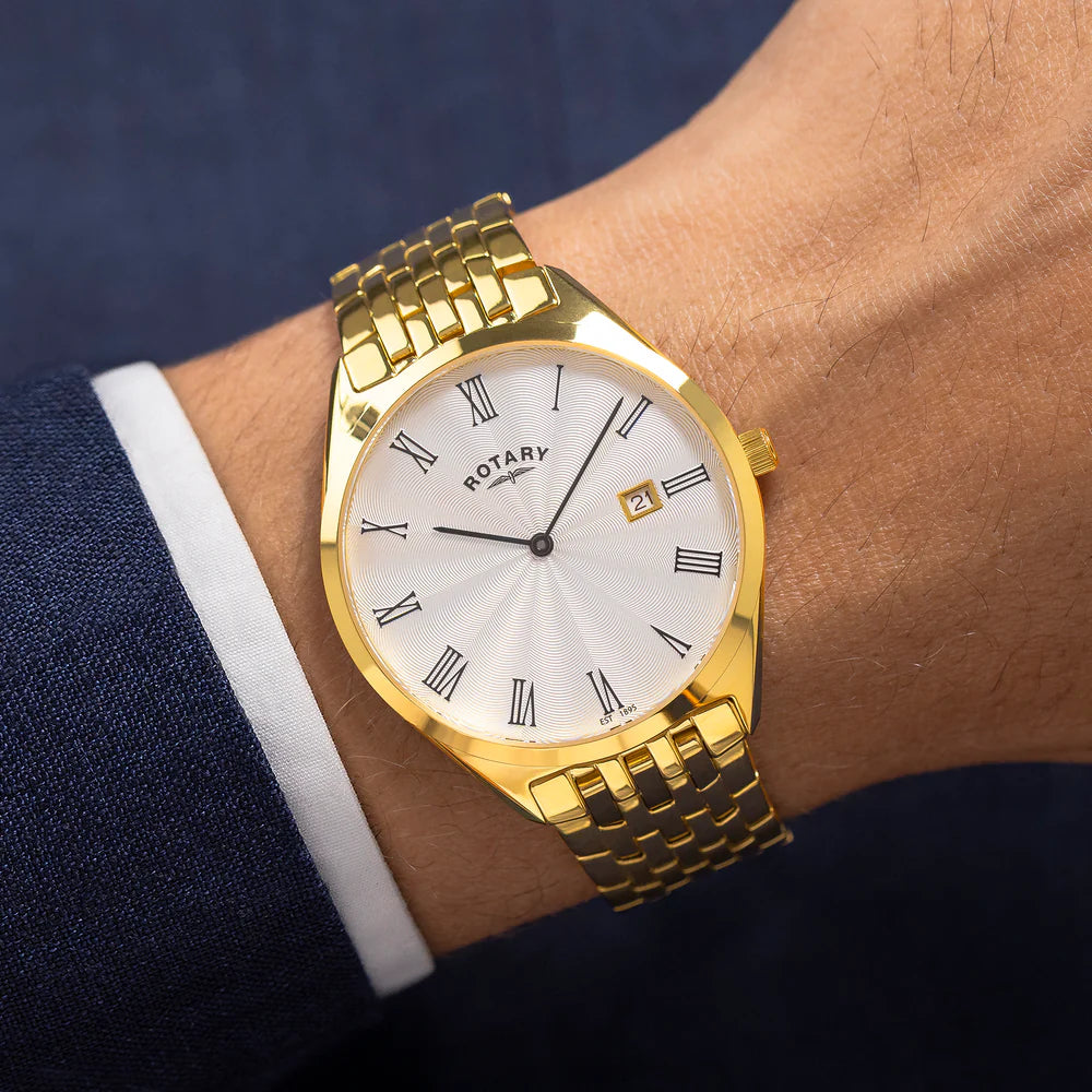 Rotary Ultra Slim Gents Gold Watch
