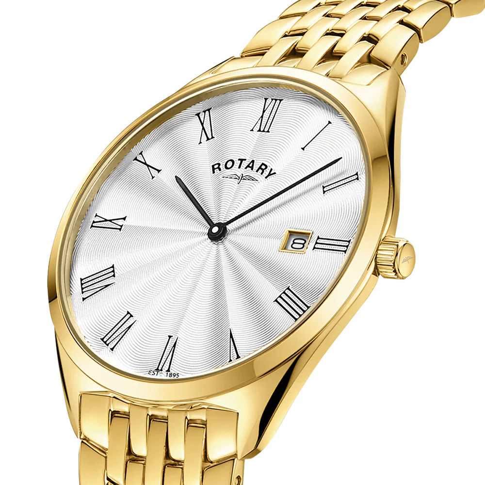 Rotary Ultra Slim Gents Gold Watch