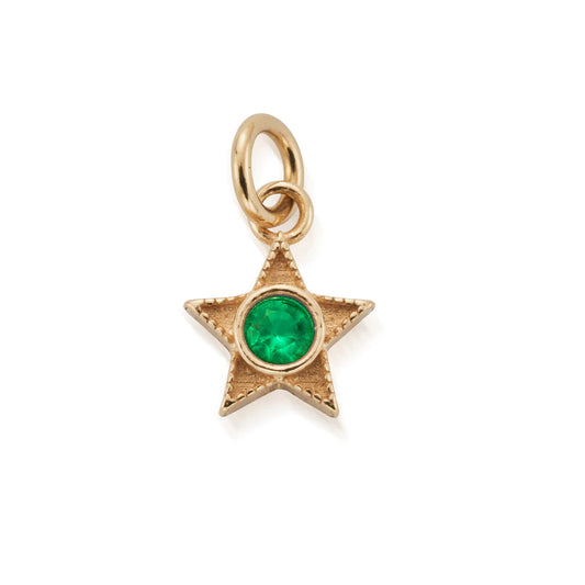 May Mini Star Birthstone Pendant - Gold
