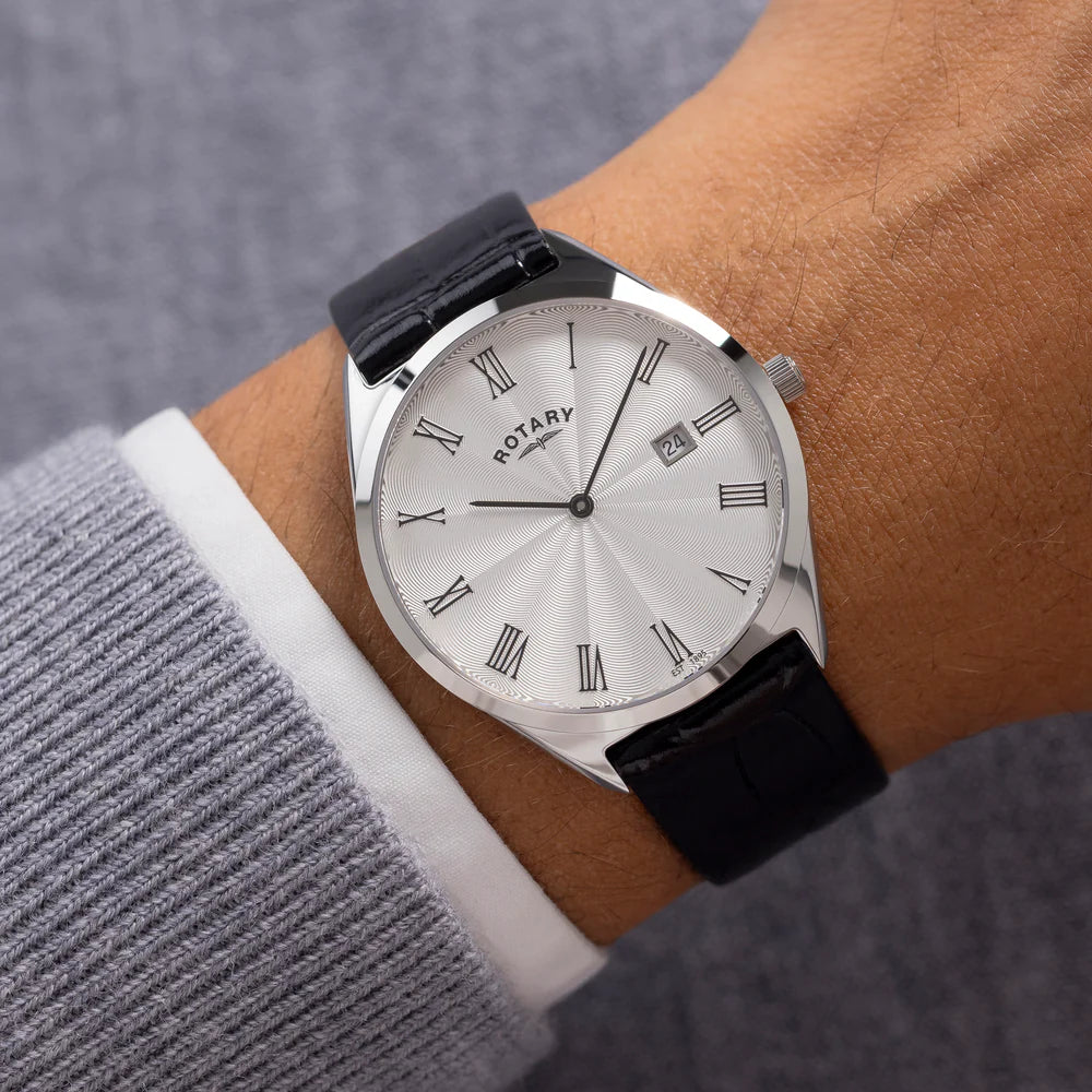 Rotary Gents Leather Strap Ultra Slim Watch
