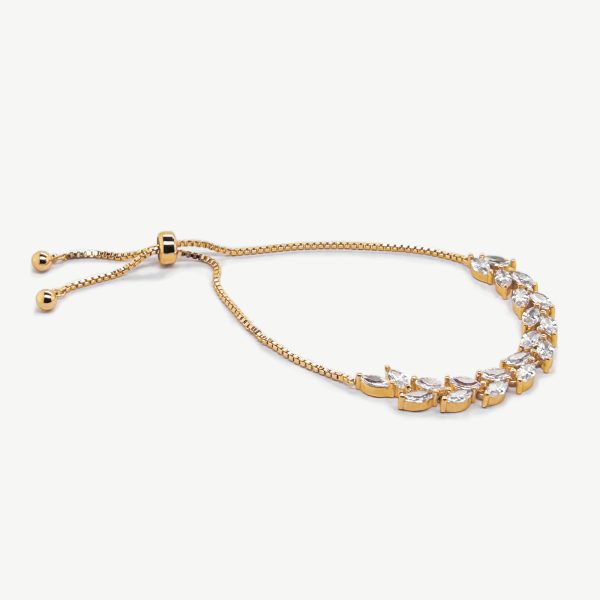 Glastonbury Gold Leafy Toggle Bracelet