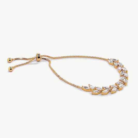 Glastonbury Gold Leafy Toggle Bracelet