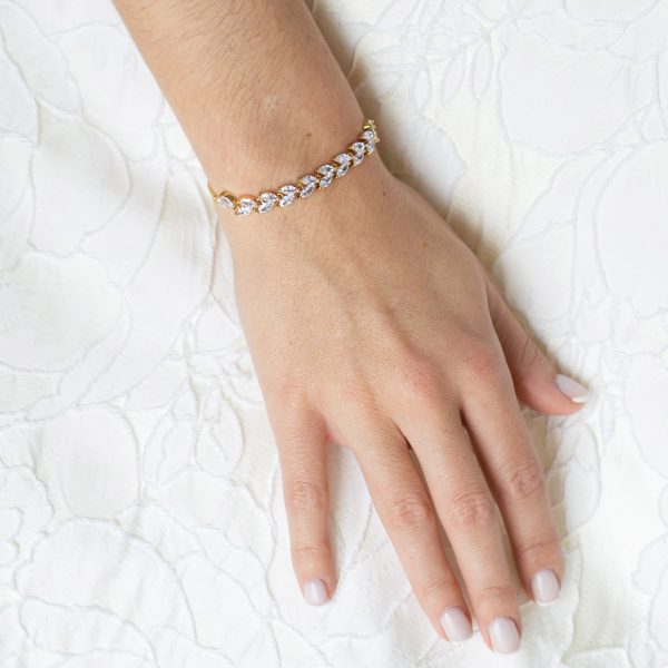 Glastonbury Gold Leafy Toggle Bracelet