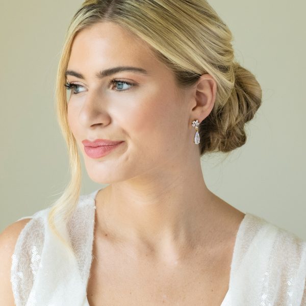 Harrogate Gold Crystal Classic Drop Earrings