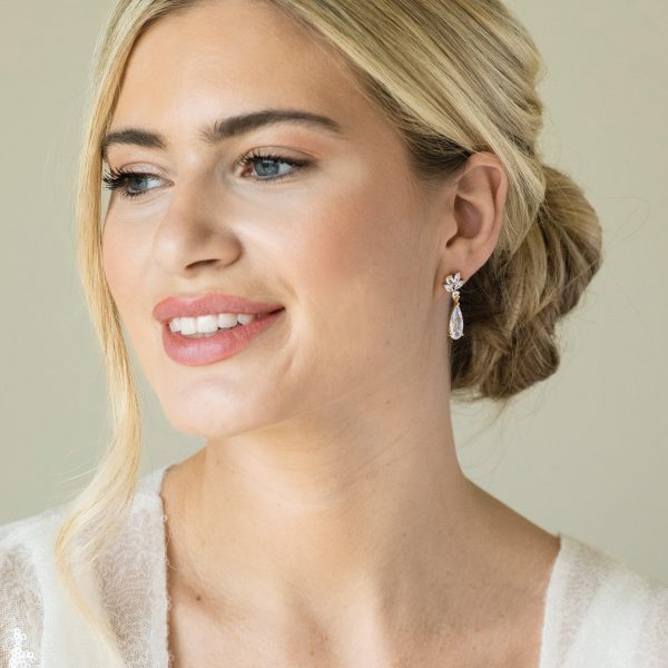 Harrogate Gold Crystal Classic Drop Earrings