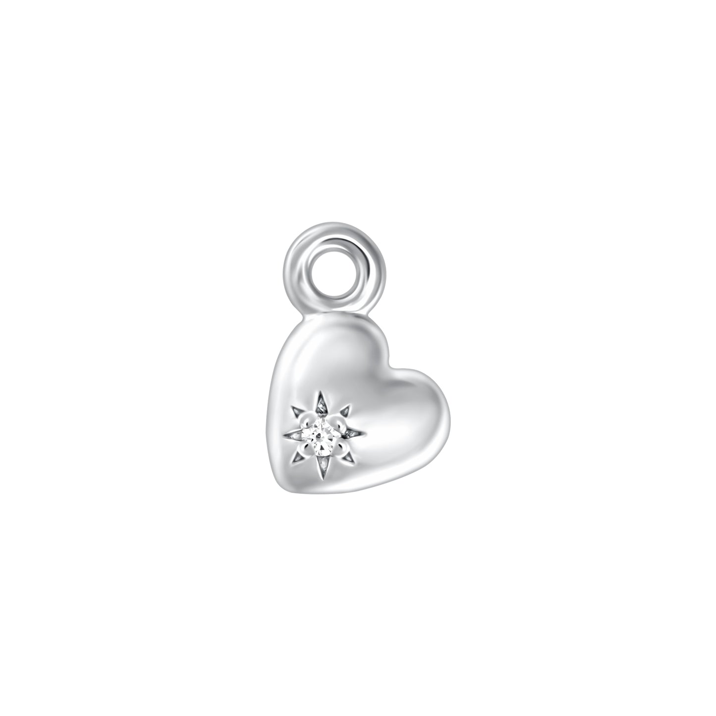 Heart of Gold Silver Charm