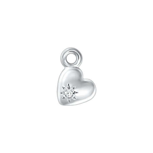 Heart of Gold Silver Charm