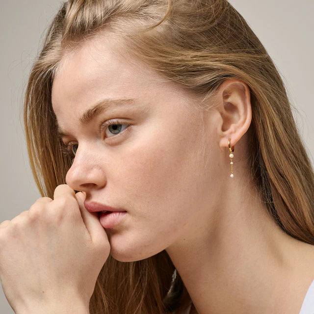 Gold Daisy Lola Bold Hoop Earrings