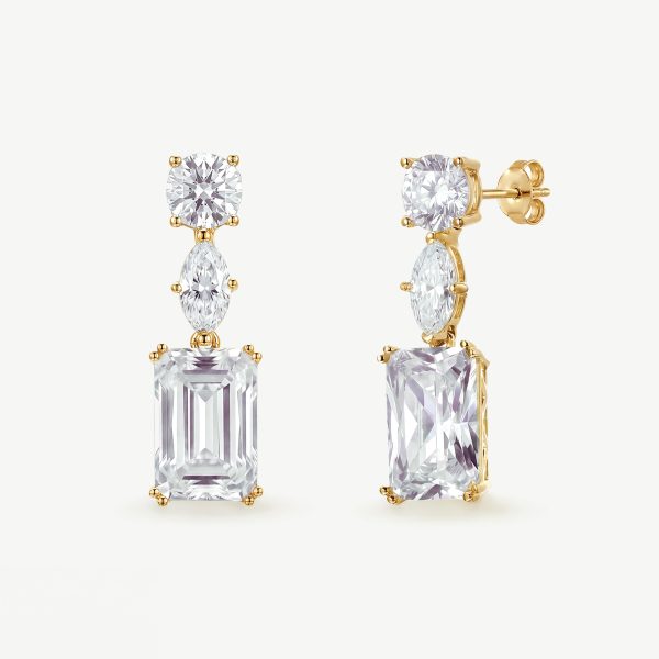 Hyde Park Gold Crystal Drop Earrings