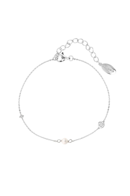 ADAGIO TOUCH OF SPARKLE PEARL BRACELET SILVER