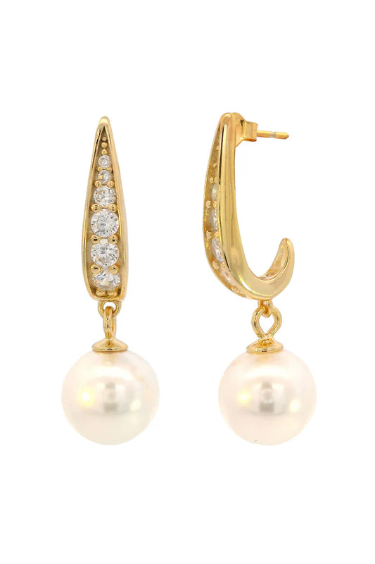 ADAGIO SERENE SHINE PEARL EARRINGS GOLD