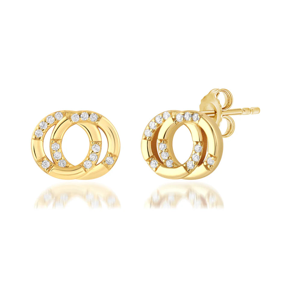 GEORGINI ALCHEMY COUTURE LINK EARRINGS GOLD