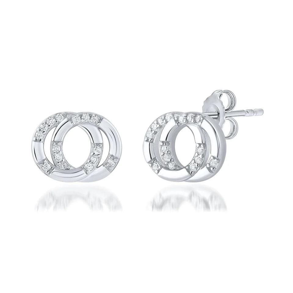 GEORGINI ALCHEMY COUTURE LINK EARRINGS SILVER