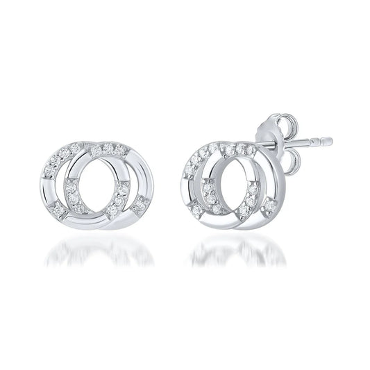GEORGINI ALCHEMY COUTURE LINK EARRINGS SILVER